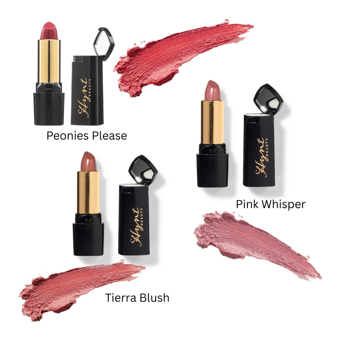 ARIA PURE LIPSTICK TRIO Gift Set – PEONIES PLEASE, TIERRA BLUSH, PINK WHISPER