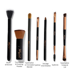 7 pc. Gift Brush Set with Makeup Brush Organizer Bag