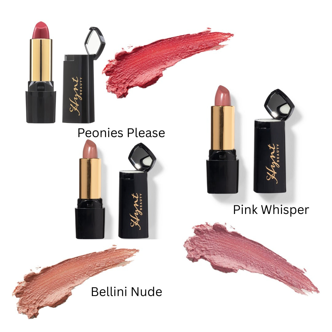 ARIA PURE LIPSTICK TRIO Gift Set – Peonies Please, Bellini Nude, Pink Whisper