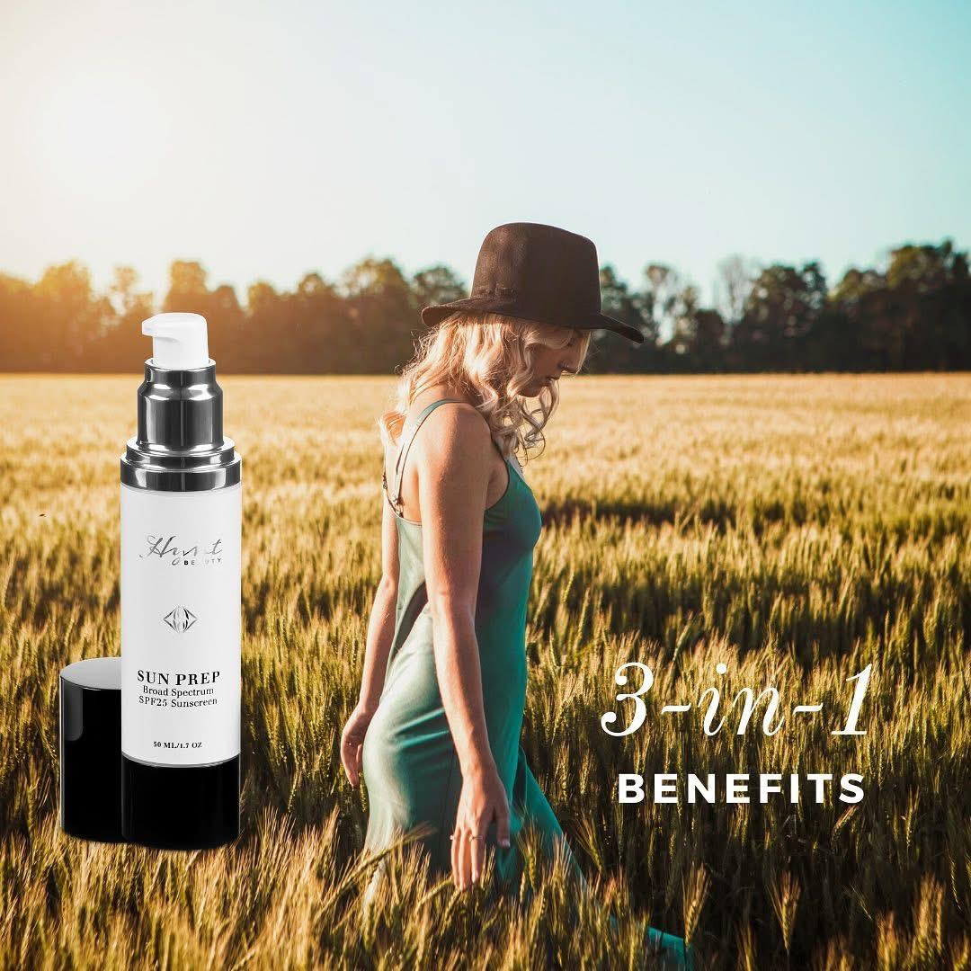 SUN PREP Broad Spectrum SPF 25 | Natural Mineral Sunscreen + Primer